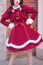 Red Bowknot Lantern Festival And New Year Sweet Lolita JSK Dress